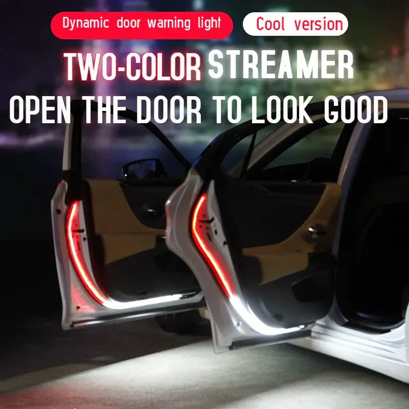 120Cm Led Door Warning Light Strip – 12V Anti-Collision Strobe With Ambient Glow 1