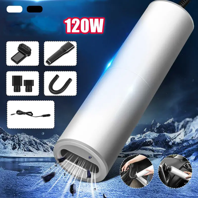 120W Handheld Car Vacuum Cleaner – Low-Noise Portable Suction Cleaner For Vehicles 1