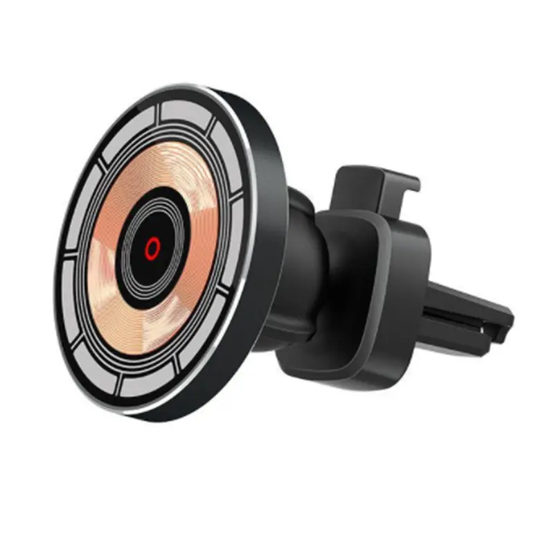15W Qi Magnetic Wireless Car Charger With Built-In Mount And Phone Stand 1
