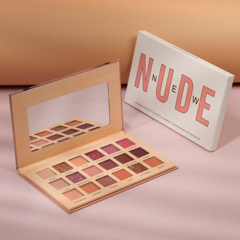 18-Shade Desert Rose Eyeshadow Palette – Matte & Pearlescent Earth-Tone Pressed Powders 1