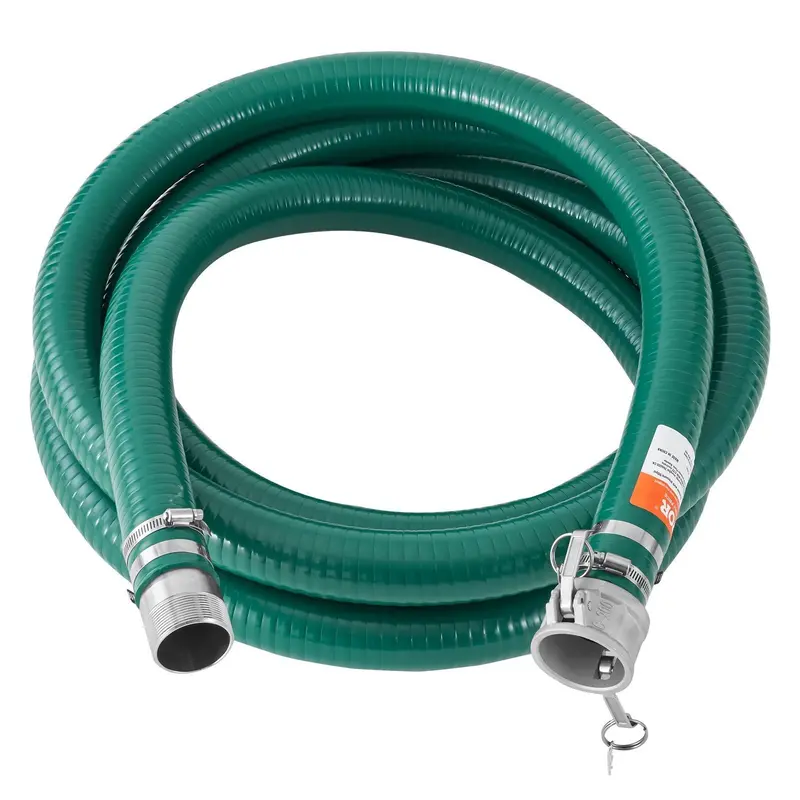 2-Inch Diameter X 20-Foot Green Suction Hose – Heavy-Duty Flexible Hose With Integrated Fittings For Industrial And Agricultural Use 1