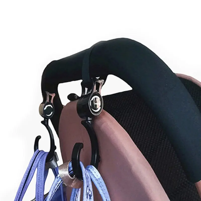 2-Pack Rotating Stroller Hooks – 360° Swivel Hangers For Baby Bags & Accessories 1
