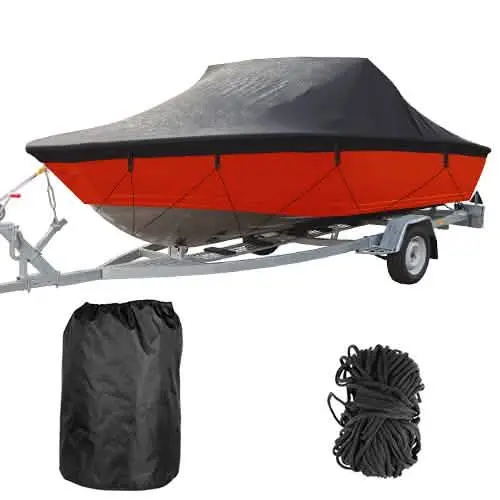 210D Waterproof Trailerable Boat Cover – Dustproof, Uv-Resistant Protective Shield 1