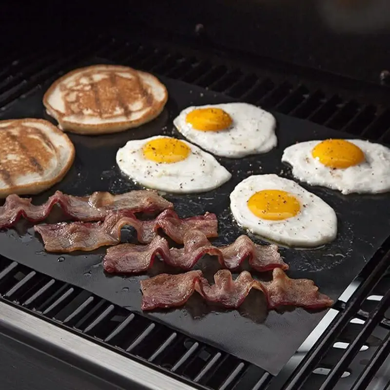 3-Pack Non-Stick Bbq Grill Mats – Reusable, Heat-Resistant Cooking Sheets 1