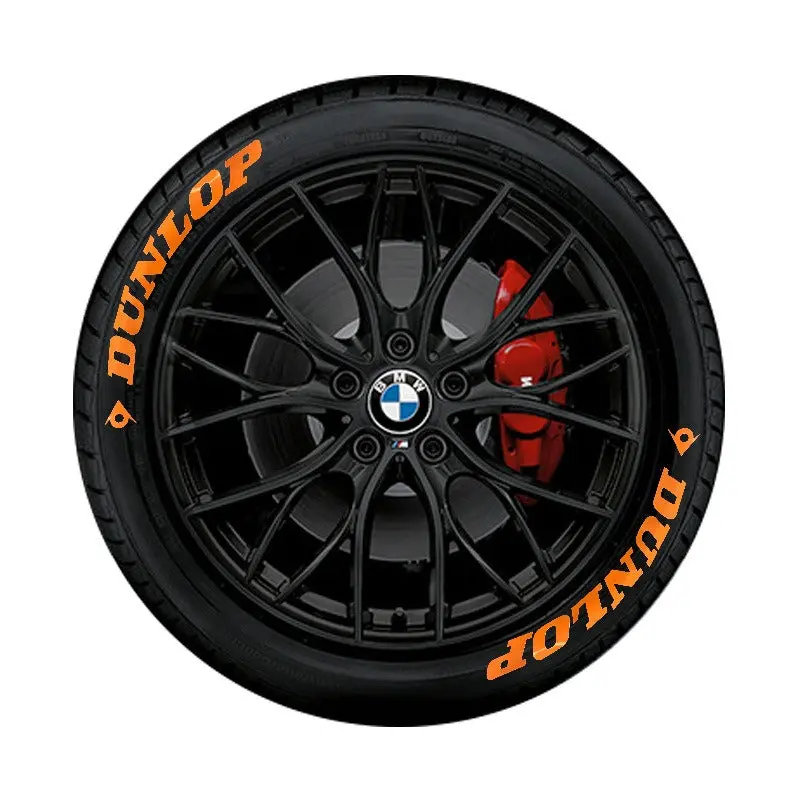 3D English Letter Tire Stickers – Customizable Font Set For Wheels