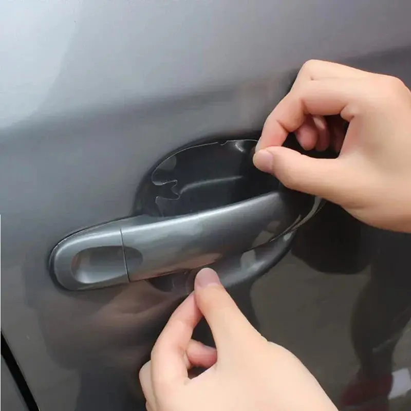 4-Pack Clear Car Door Handle Protector Film – Scratch-Resistant Exterior Trim Sticker 1