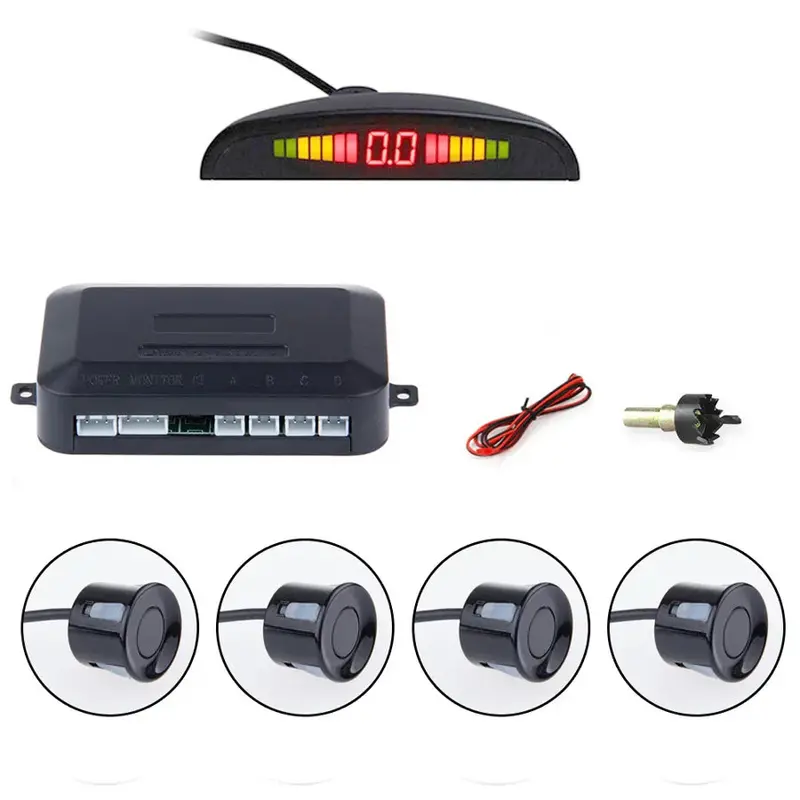 4-Sensor Led Parking Assist System – Back-Up Radar With Backlit Display And Real-Time Distance Monitoring 1