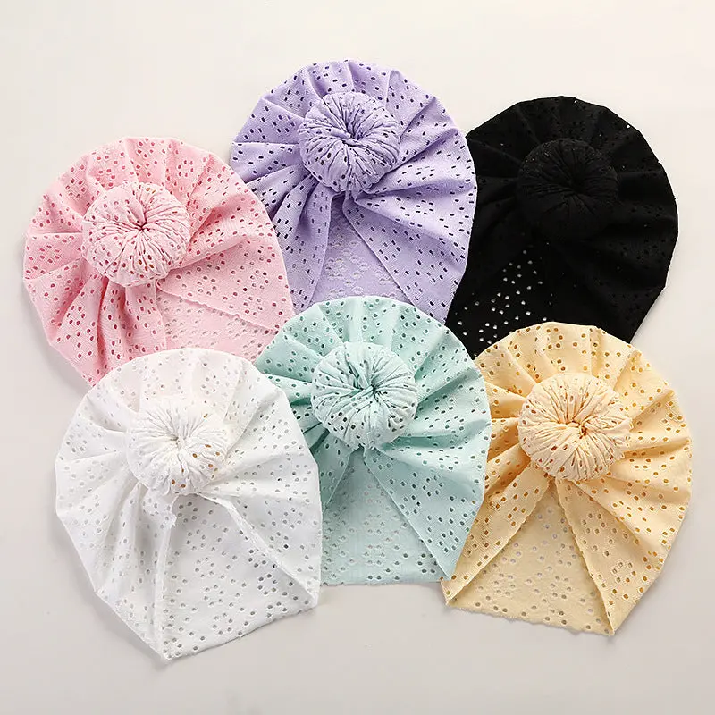 Baby Donut Pullover Cap – Lace-Accented Toddler Headwear 1