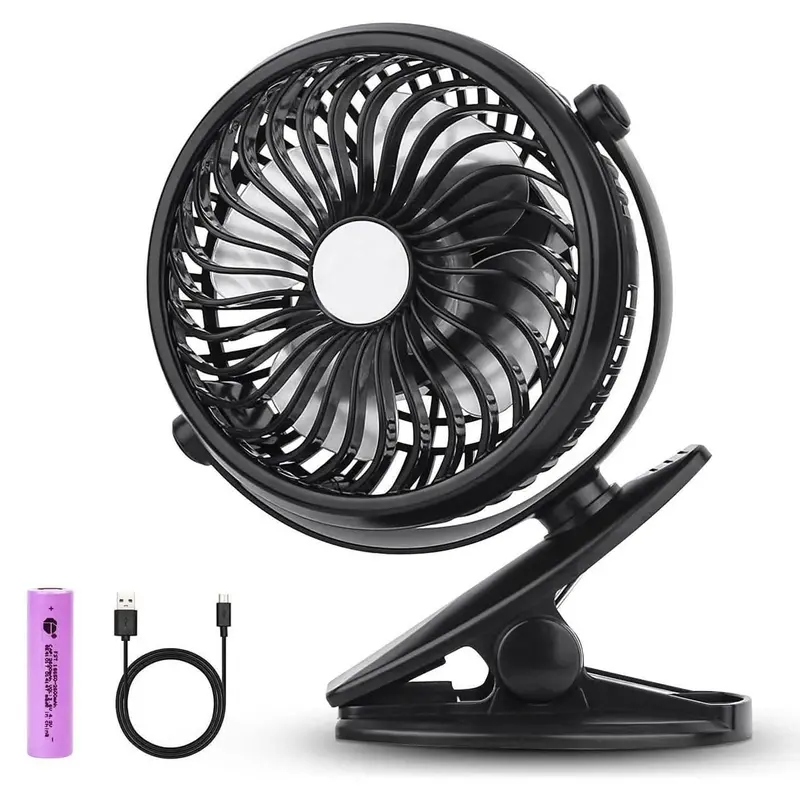 Battery-Powered Clip-On Desk Fan – Portable Mini Cooling Fan For Office Or Travel 1