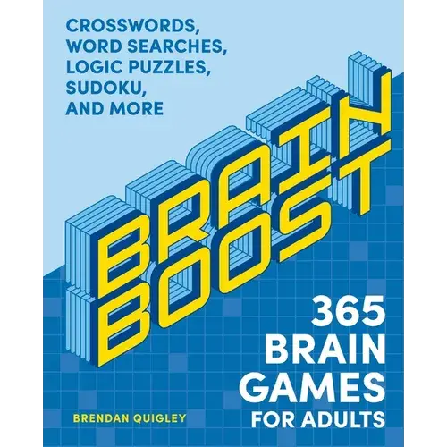 Brain Boost: 365 Daily Brain Games For Adults – Crosswords, Word Searches, Sudoku & Logic Puzzles Paperback 1