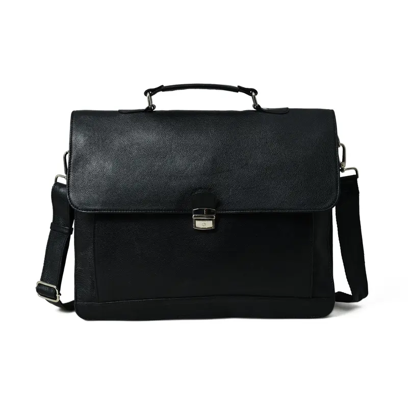 Business Attache Laptop Bag – Premium Italian-Leather Finish With Organized Compartments 1