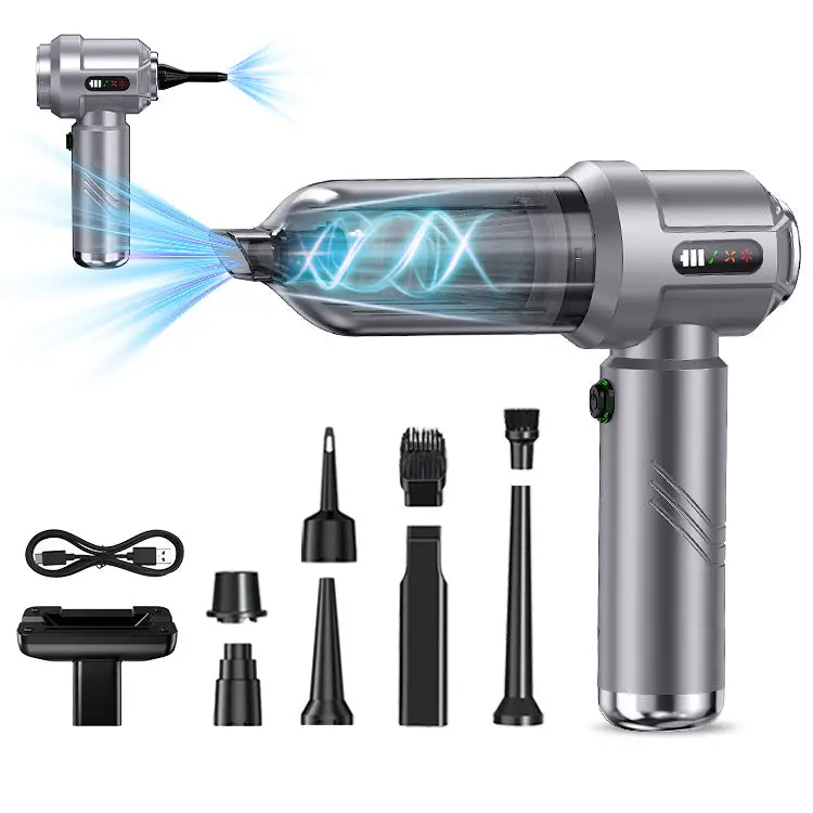 Compact High-Power Portable Car Vacuum Cleaner – Dual-Use Handheld Dust Extractor & Inflator 1