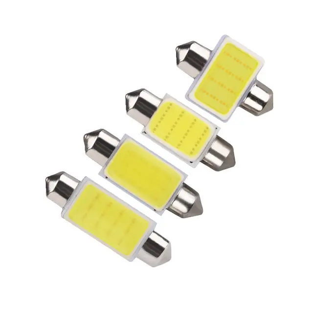 Crystal Blue/White Cob Festoon Led Interior Lights – 12-Chip C5W Dome & Map Lamp (31/36/39/42Mm, 12V) 1