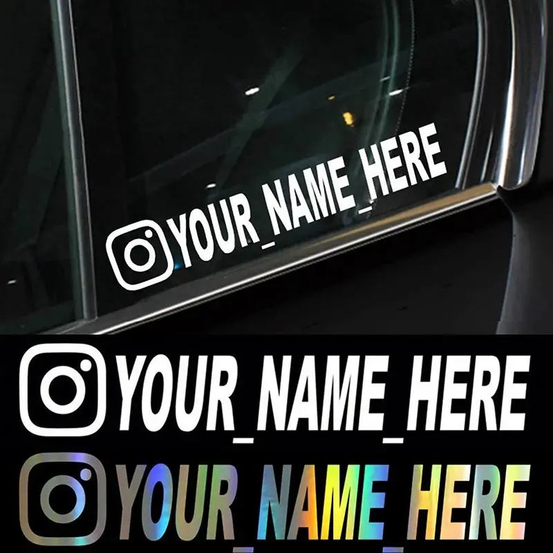 Custom Personalized Car Vinyl Decal – Name Or Text Sticker For Vehicles & Motorcycles 1
