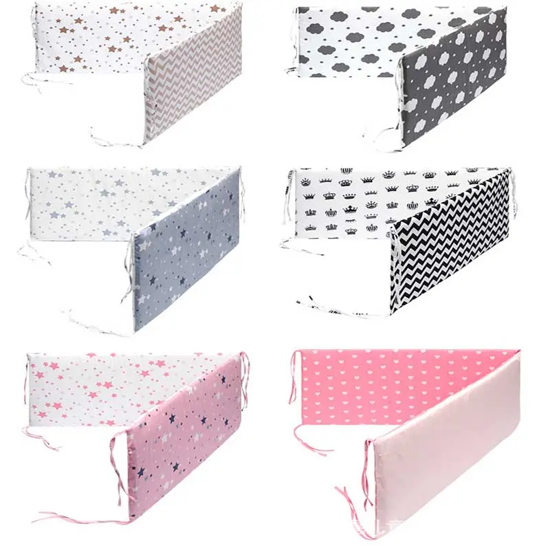 Detachable Double-Sided Crib Bumper Pad For Nursery Safety And Style 1