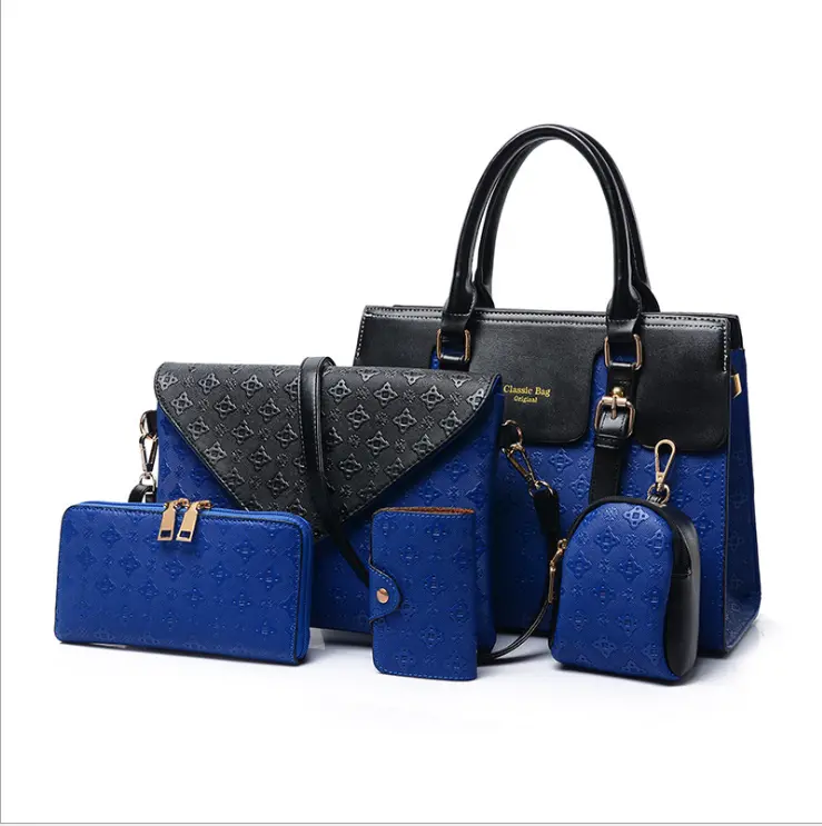 Diamond-Quilted 5-Piece Mom-And-Baby Bag Collection 1