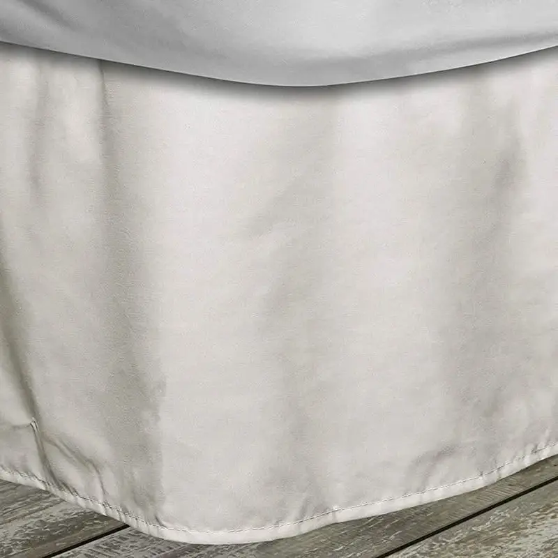 Elastic-Fit Pleated Bedskirt – Quickinstall Bed Liner With Tailored Drape 1