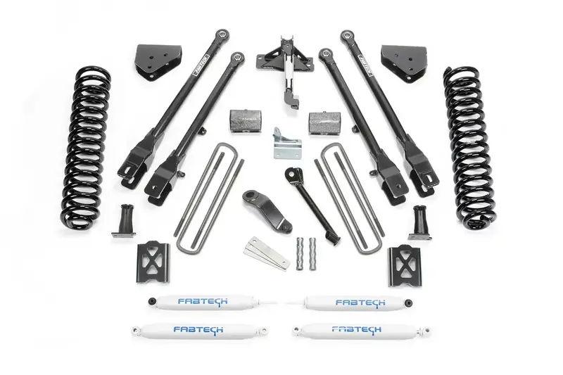 Fabtech K20132 6-Inch 4-Link Lift System With Coilovers And Performance Shocks – Ford F-350 2005–2007 4Wd 1