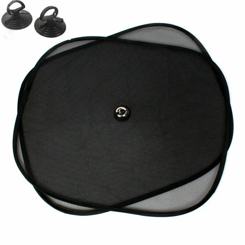 Foldable Black Side Window Sun Shade – 44 X 37 Cm Automotive Uv-Blocking Rear Window Cover 1