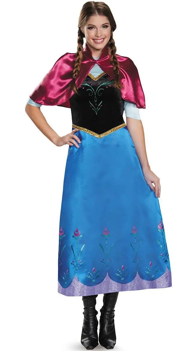 Frozen-Inspired Anna Cosplay Dress For Halloween Or Themed Events 1