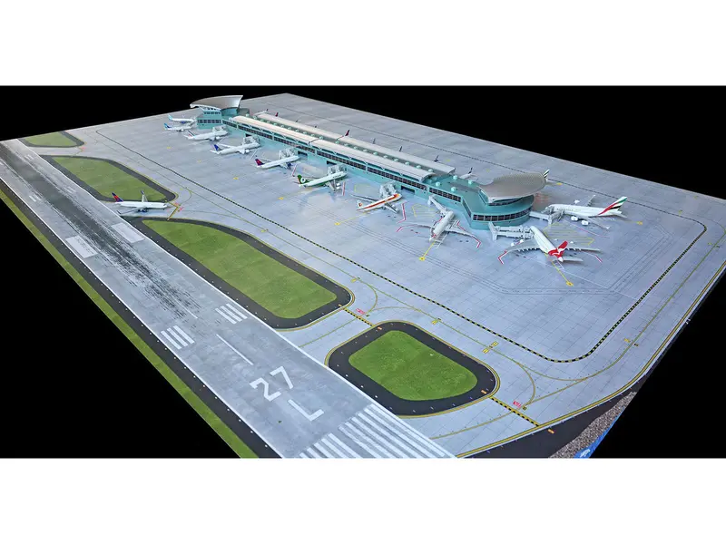 Geminijets Deluxe Airport Mat – Realistic 1/400 Scale Model Display Base 1