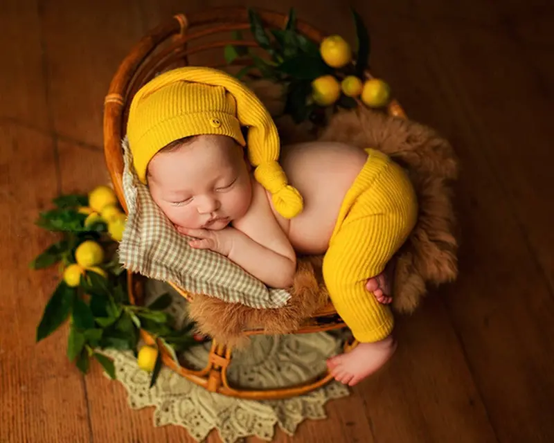 Handmade Rattan Chair Prop – Studio Newborn Photography Backdrop & Shooting Accessory 1