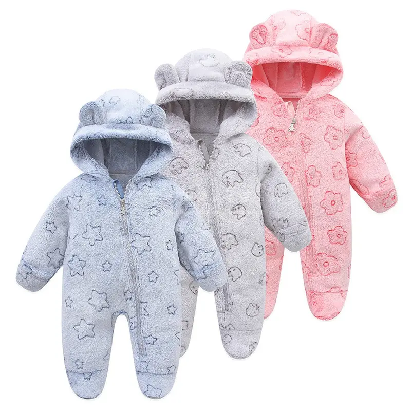 Hooded Baby Crawling Jumpsuit – Playwear Romper With Stretchy Comfort For Infants 1