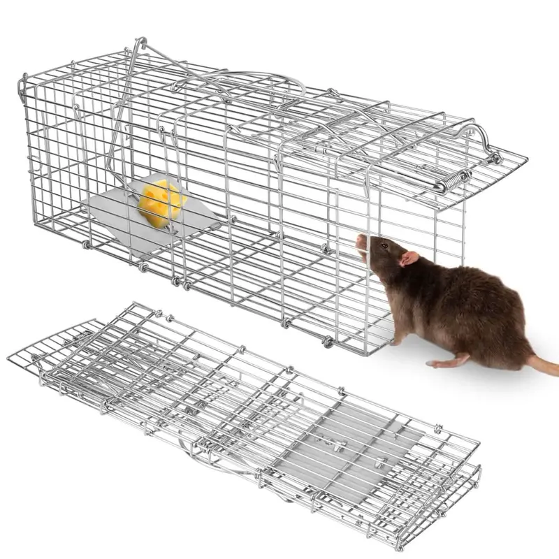 Humane Foldable Rat Trap: Reusable Live Capture Cage For Indoor/Outdoor Rodent Control 1