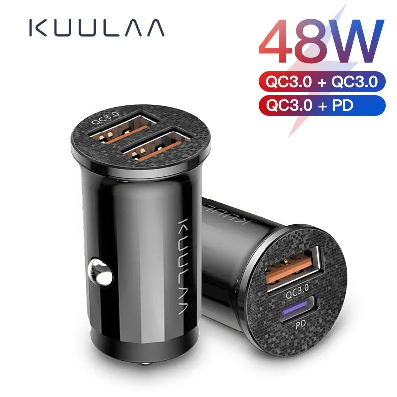 Kuulaa 48W Quick Charge Car Charger – Qc 4.0 & Pd 3.0 Fast Usb Adapter 1