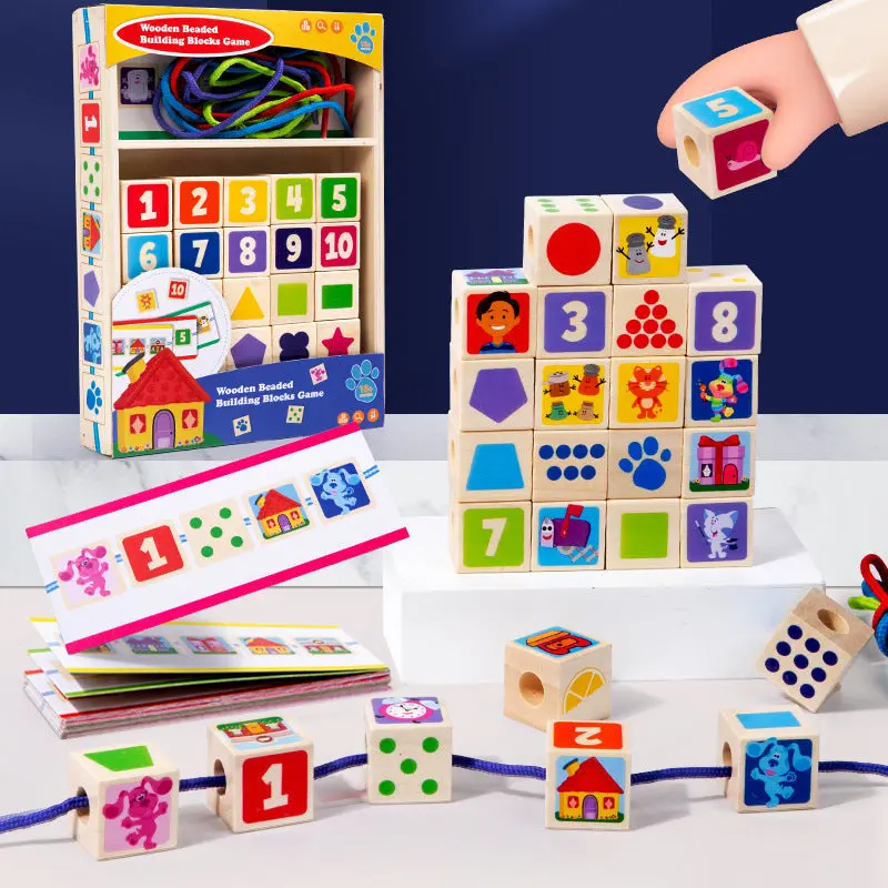 Large-Grain Bead-Threading Puzzle Set – Number & Shape Matching Toy For Preschool Focus & Fine Motor Skills 1