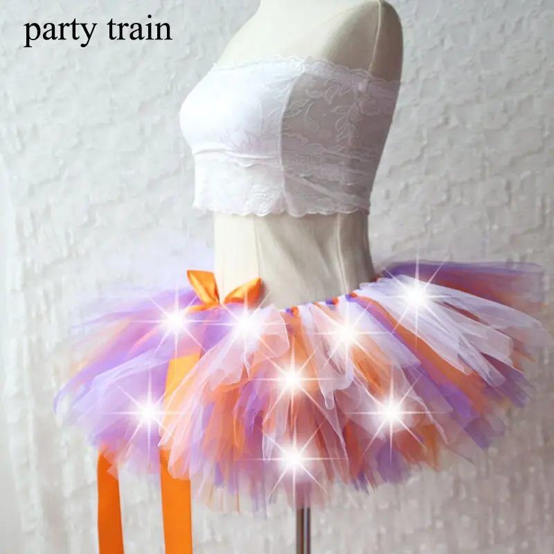 Led-Lit Tulle Tutu Skirt – Fluffy Adult Fancy Dress For Dance, Halloween Or Parties 1