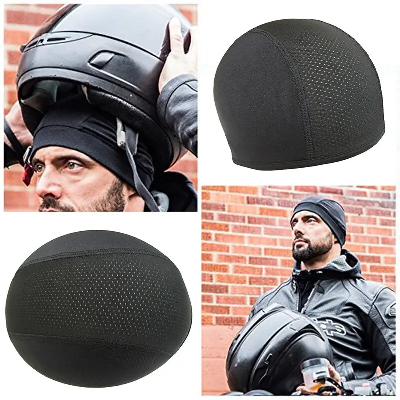 Moisture-Wicking Motorcycle Skull Beanie – Lightweight Helmet Liner For Riders 1