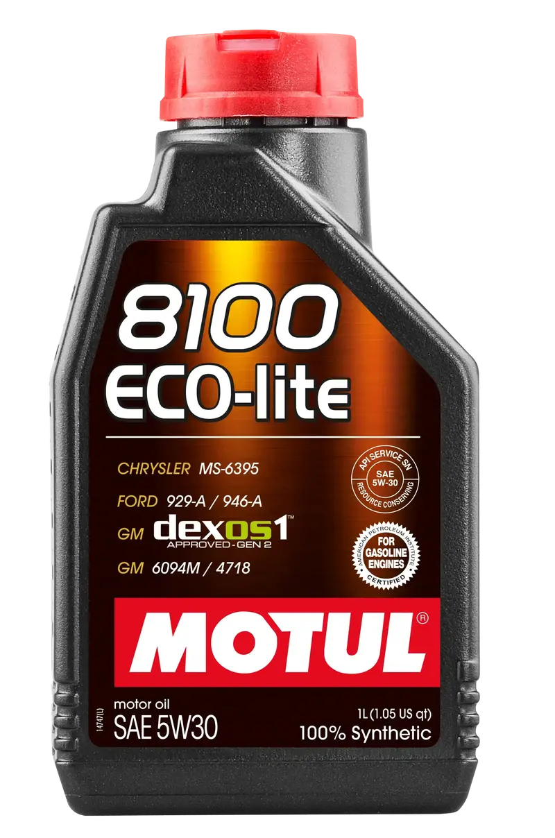 Motul 108212 8100 Eco-Lite 5W-30 Synthetic Engine Oil – 1 Liter Bottle 1