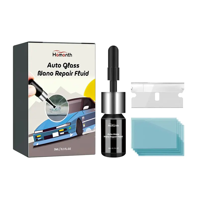 Nano Glass Repair Kit – Windshield Crack Sealer For Quick Auto Fixes 1
