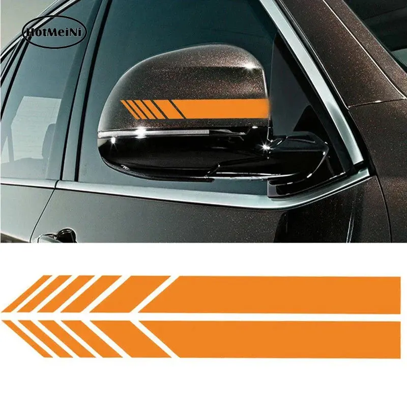 Pair Of Slim Stripe Decals For Rearview Mirrors – Diy Automotive Body Graphics (15.3 X 2 Cm) 1