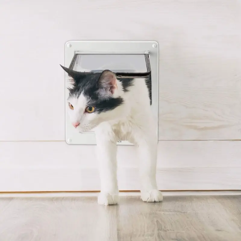 Quiet 4-Way Locking Pet Door – Draft-Free Flap For Indoor/Outdoor Access 1