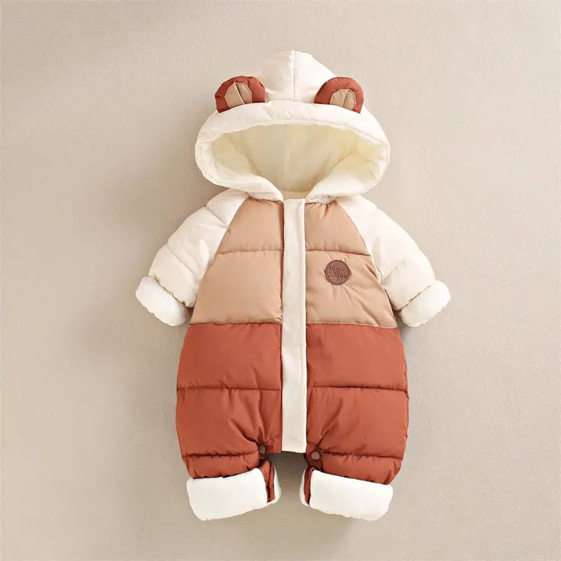 Soft Down-Cotton Infant Jumpsuit – Warm Outerwear For Winter Outings 5