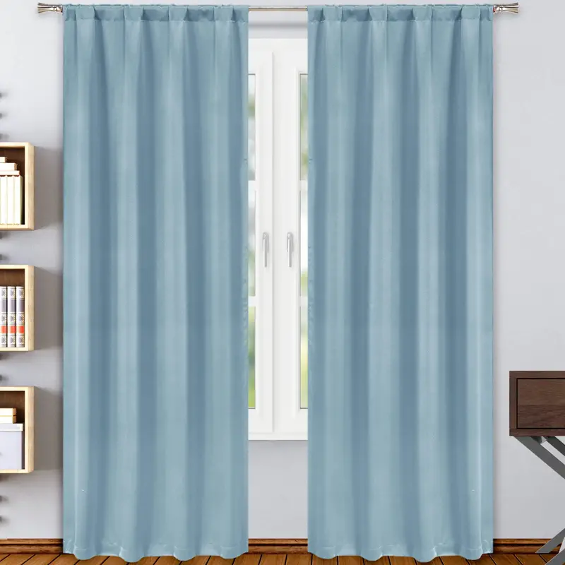 Solid Blackout Curtain Panel – Pole-Top Thermal Window Treatment (Single Panel) 1