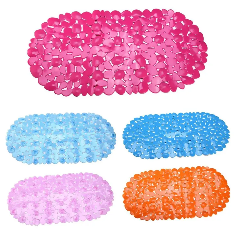 Textured Non-Slip Pebble Bath Mat For Relaxing Spa-Like Showers 1