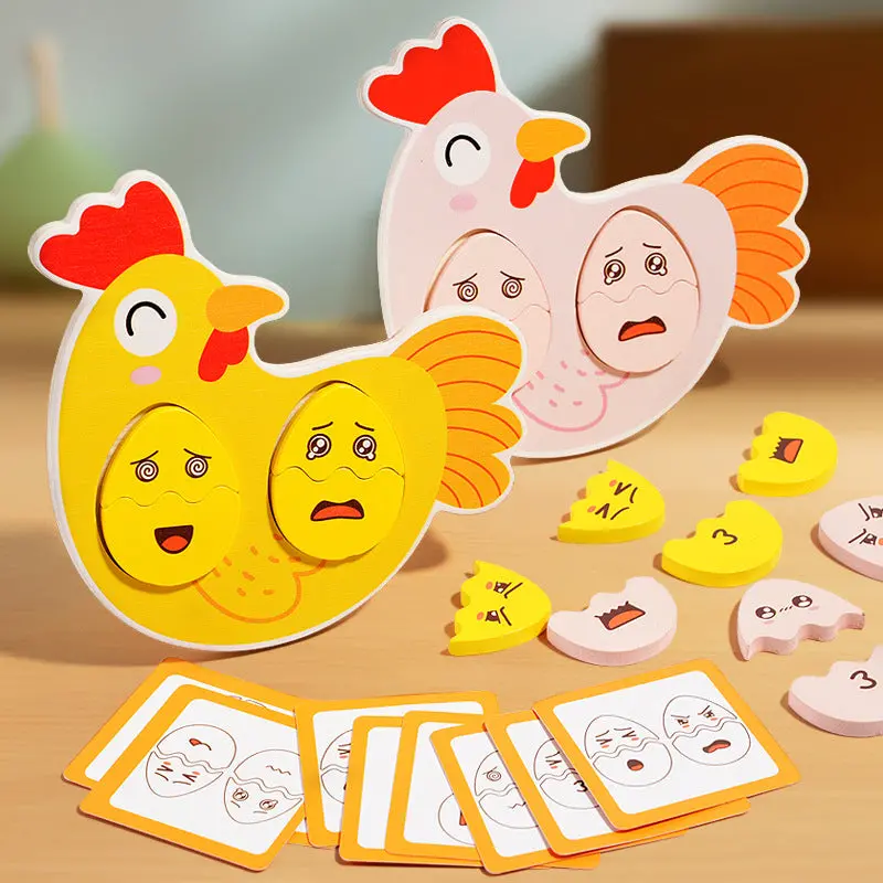 Two-Player Wooden Expression Battle Game – Focus & Logic Board Puzzle For Families 1