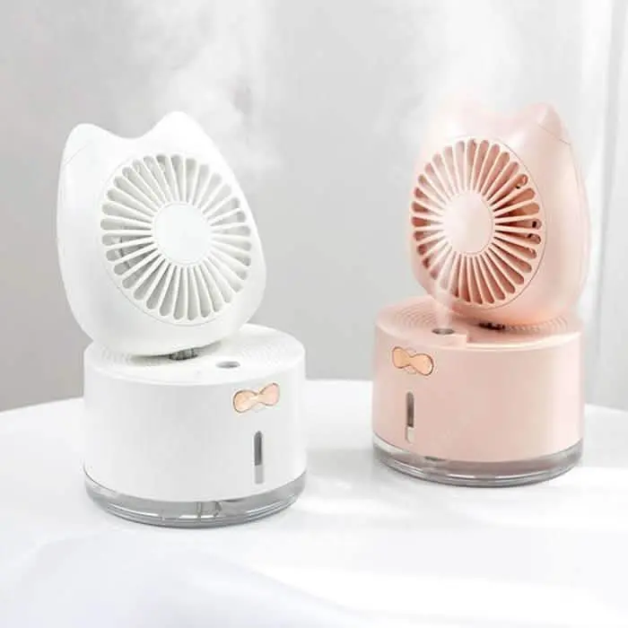 Usb-Powered Cartoon Cat Humidifier – Quiet Desktop Mist Maker For Home Office 1