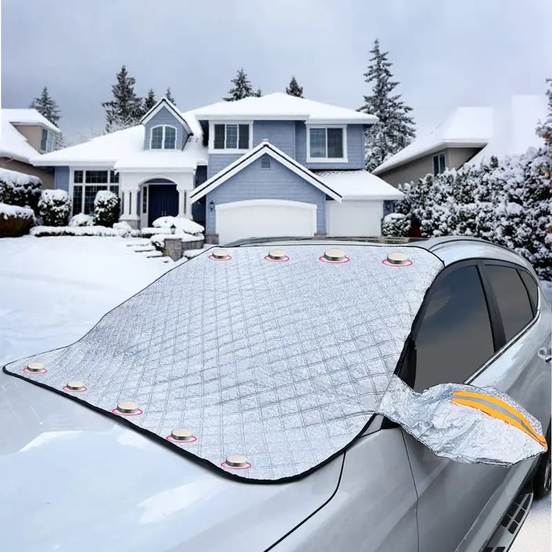 Winter Windshield Snow Cover – Frost-Resistant, Uv-Blocking Front Glass Protector 1