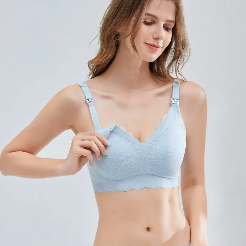 Wire-Free Nursing Bra – Seamless Fixed-Cup Postpartum Underwear For Comfort & Support 1