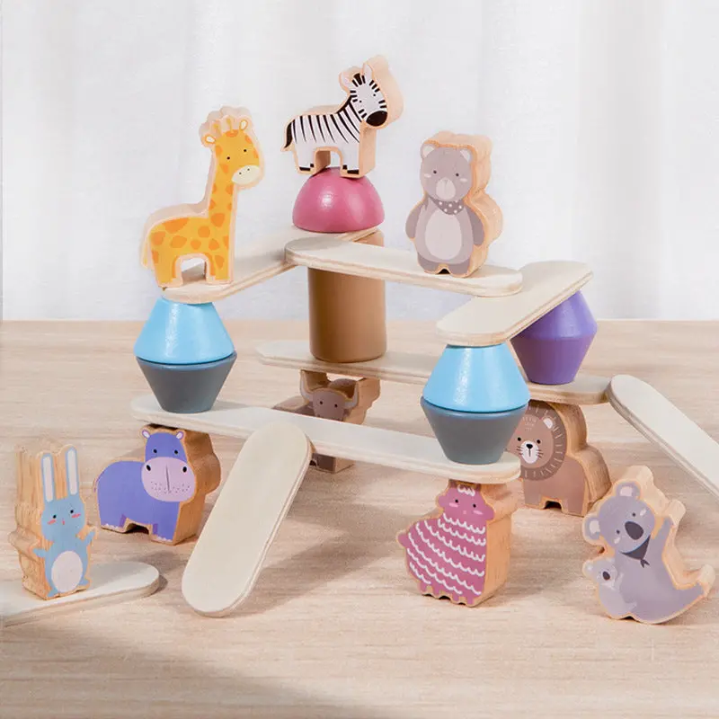 Wooden Dinosaur Stacking Blocks – Musical Balance & Building Puzzle For Preschoolers 1