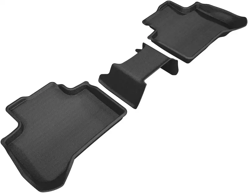 3D Maxpider Kagu Black Floor Liners – 3-Piece Set With Center Console Coverage For 2Nd Row 1