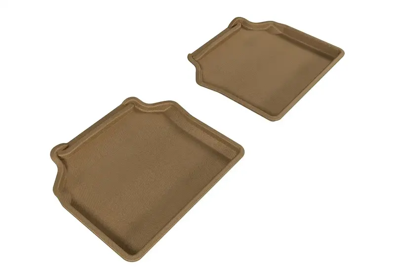 3D Maxpider Kagu Tan Floor Mat Set – 2-Piece Rear Configuration 1