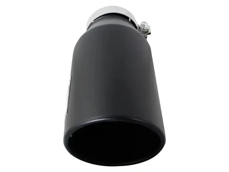 Afe Power Mach Force Xp 4-Inch Inlet X 6-Inch Outlet Exhaust Tip – 15-Inch Length, Driver-Side Clamp-On, 409 Stainless Steel, Black Coating 1