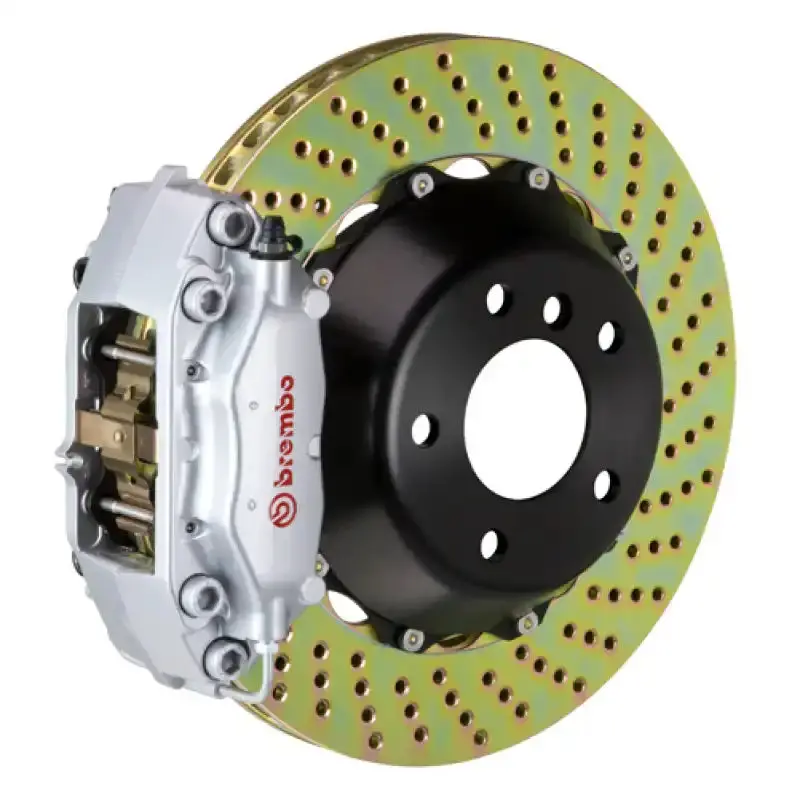Brembo 12-14 328I Excl Xdrive/Msport Brakes Rr Gt Bbk 4Pis Cast 345X28 2Pc Rotor Drilled-Silver 1