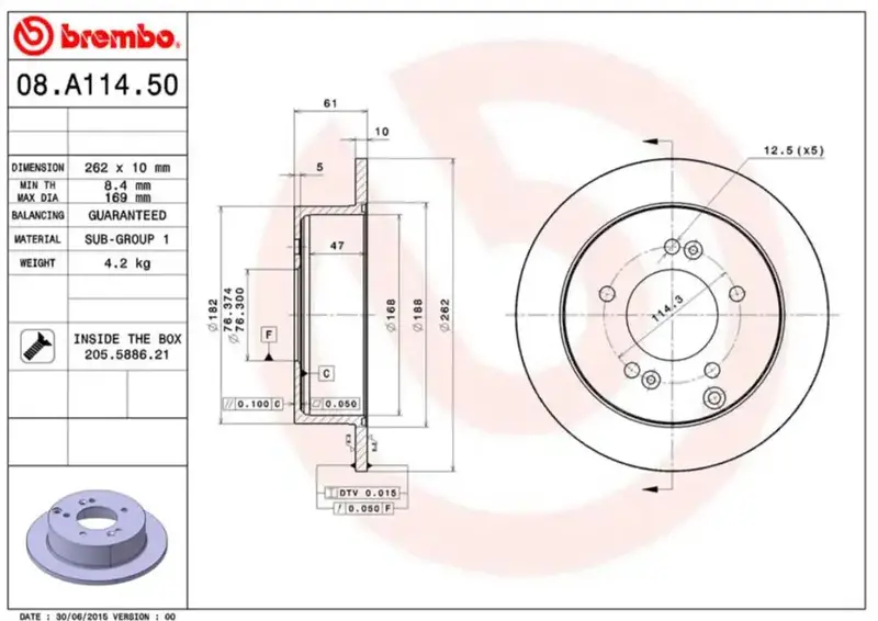 Brembo High-Performance Brake Rotor – Precision-Machined, Oe-Spec Fitment 1