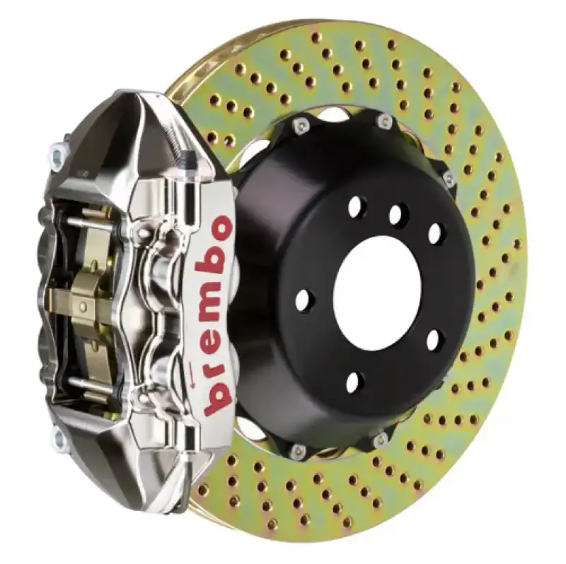 Brembo Rear Gtr Big Brake Kit For 2006–2012 Bmw 325I/328I (Non-Xdrive) – 4-Piston Billet Calipers With 345X28Mm Drilled & Nickel-Plated Two-Piece Rotors 1